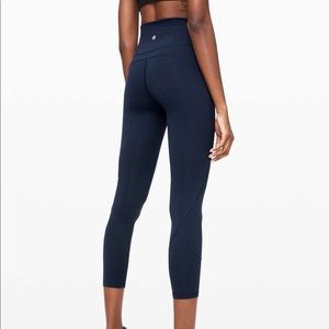 lululemon navy blue In Movement leggings.